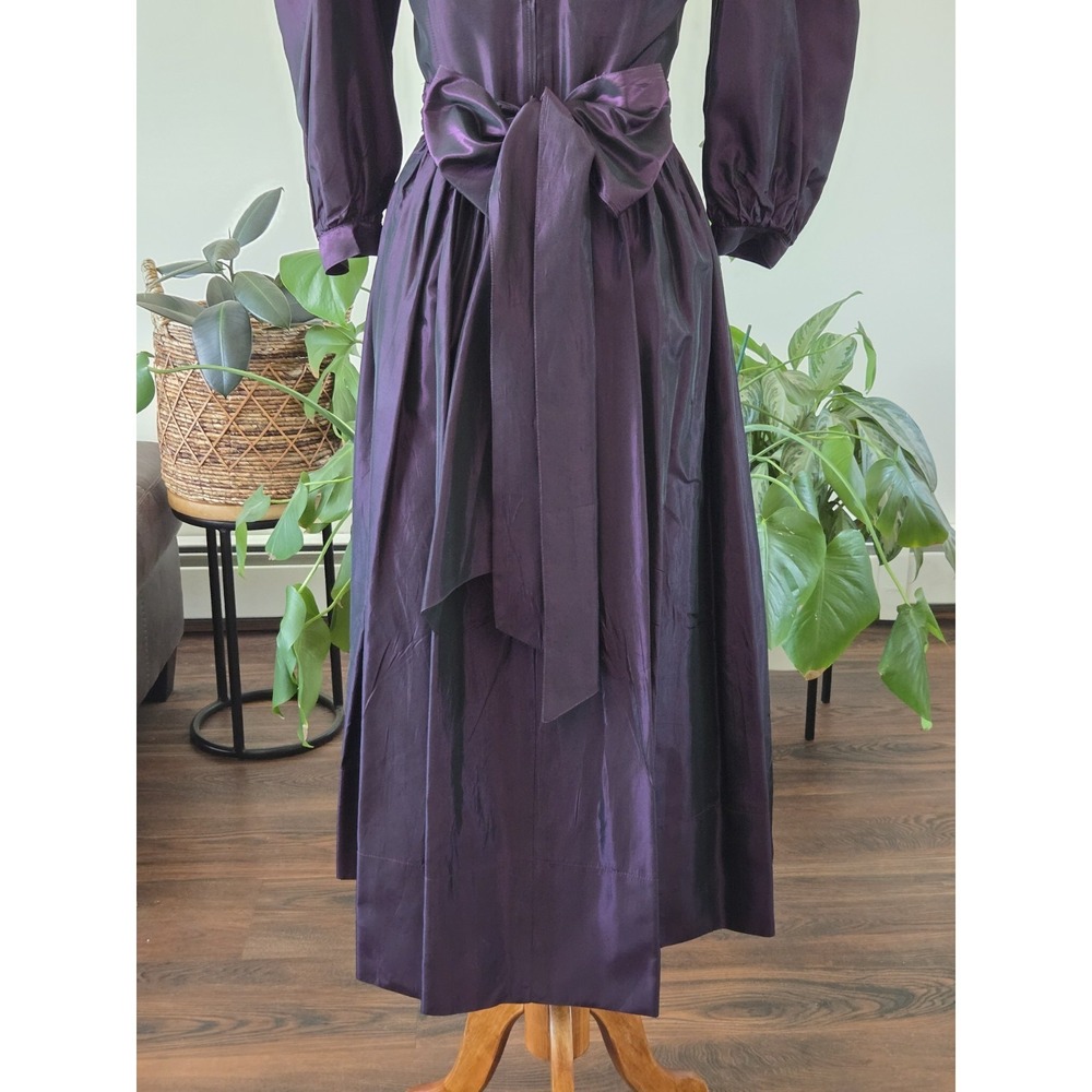 RARE Laura Ashley Victorian Style Puff Sleeves Maxi Dress Women's US 10 UK 12 - Picture 8 of 16